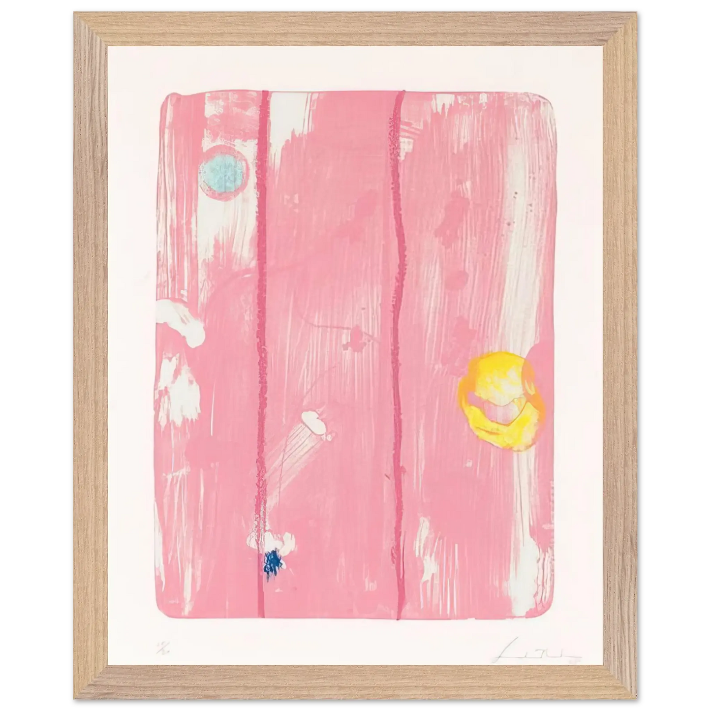 Helen Frankenthaler - Reflections VIII - 1995 Wall art - 30x40 cm / 12x16 Inches - Premium Wooden Framed Poster With Fine Art Paper - Black frame