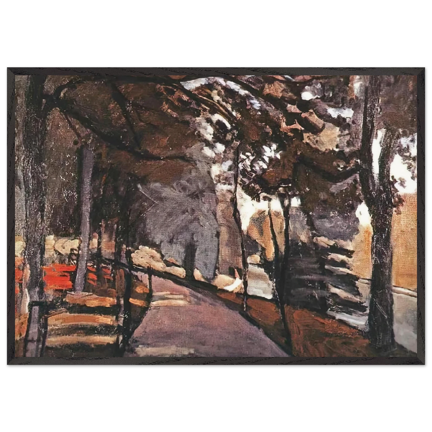 THE PATH IN THE BOIS DE BOULOGNE 1903 - Henri Matisse 70x100 cm / 28x40 inches Framed Art Print – Black Wooden Frame