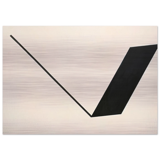 Big Space - Black Line - 1990 - Leon Polk Smith Brushed Aluminum Print - 70x100 cm / 28x40 inches | Leon Polk Smith Aluminum Print | Leon Polk Smith Prints