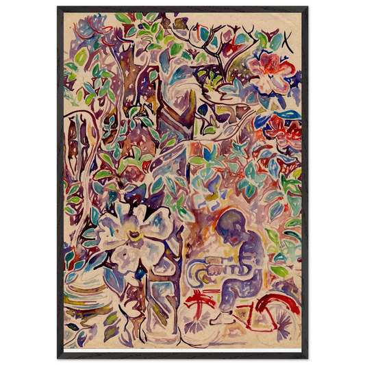 Walter Anderson N21 - Walter Inglis Anderson 70x100 cm / 28x40 inches Framed Art Print – Black Wooden Frame | Walter Anderson Prints