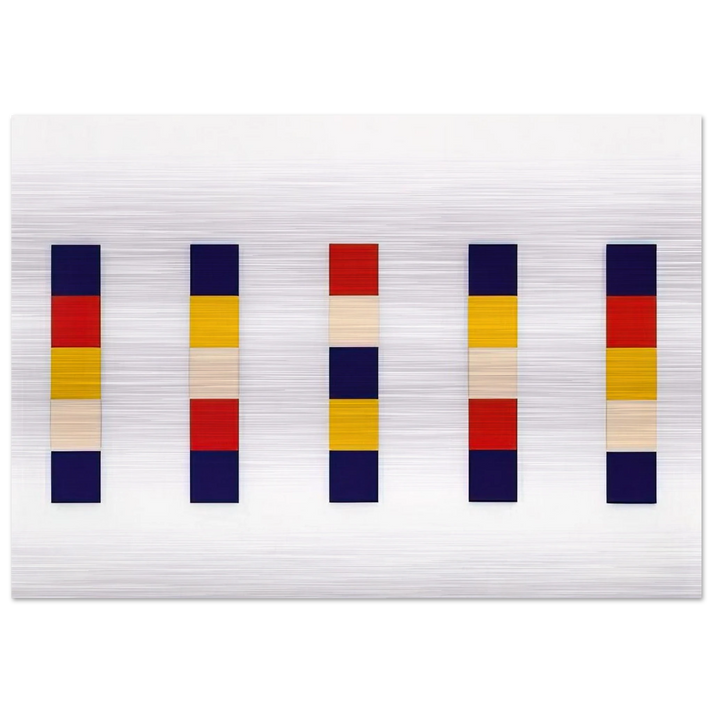 Red Yellow Blue White - Ellsworth Kelly Brushed Aluminum Print - 70x100 cm / 28x40 inches | Ellsworth Kelly Aluminum Print | Ellsworth Kelly Prints