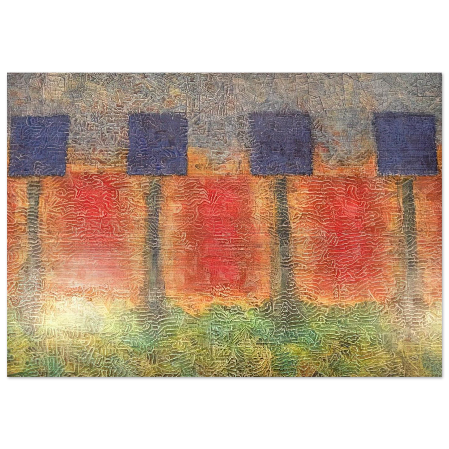 Dusklight - 1980 - Jimmy Ernst Brushed Aluminum Print - 70x100 cm / 28x40 inches | Jimmy Ernst Aluminum Print | Jimmy Ernst Prints