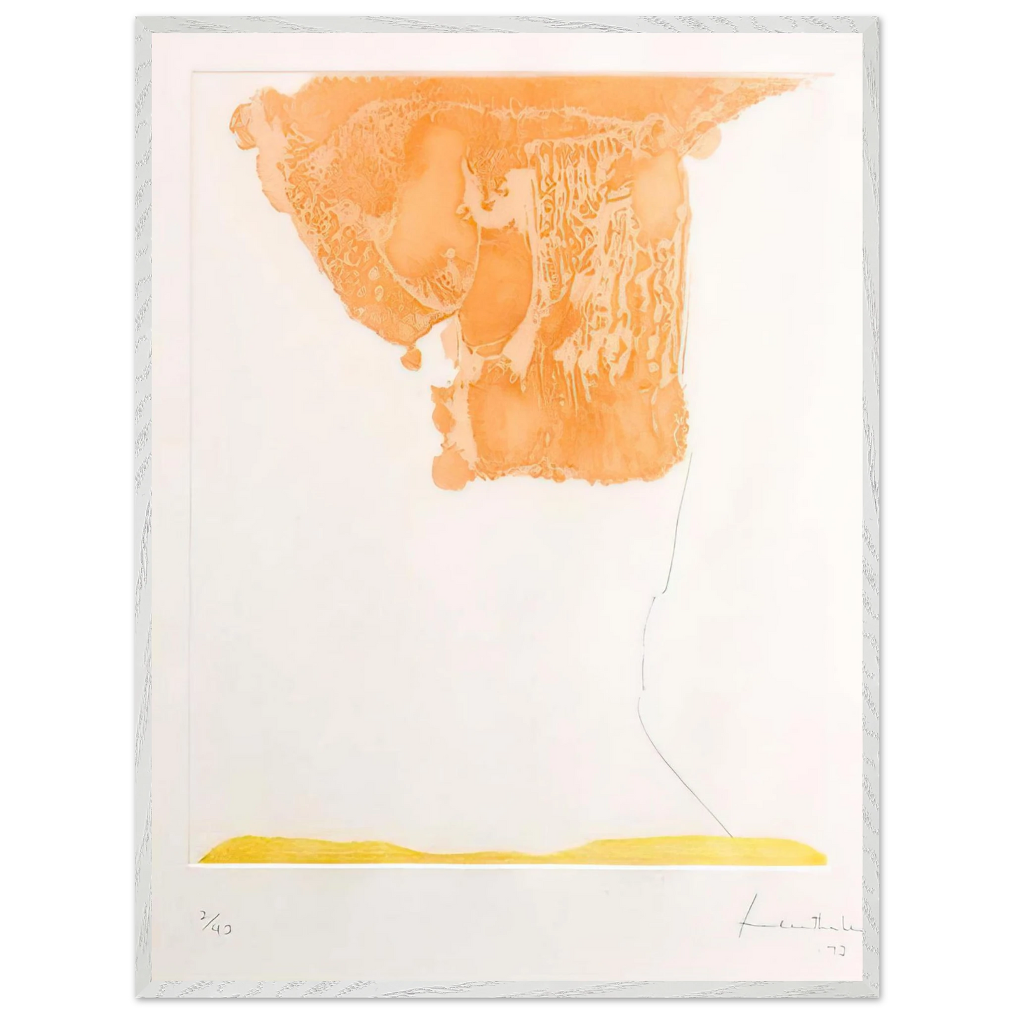 Helen Frankenthaler - Pranzo Italiano - 1973 Wall art - A2 (42 x 59.4  cm) - Premium Wooden Framed Poster With Fine Art Paper-canvas - Wood frame