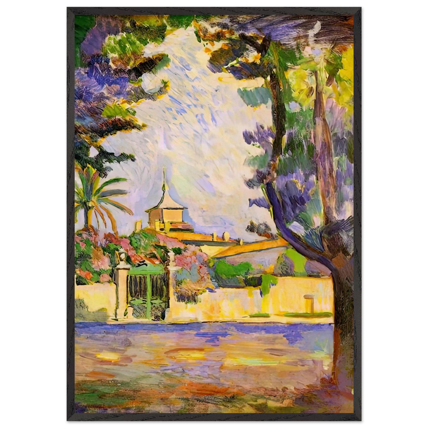 PLACE DES LICES ST TROPEZ 1904 - Henri Matisse 70x100 cm / 28x40 inches Framed Art Print – Black Wooden Frame