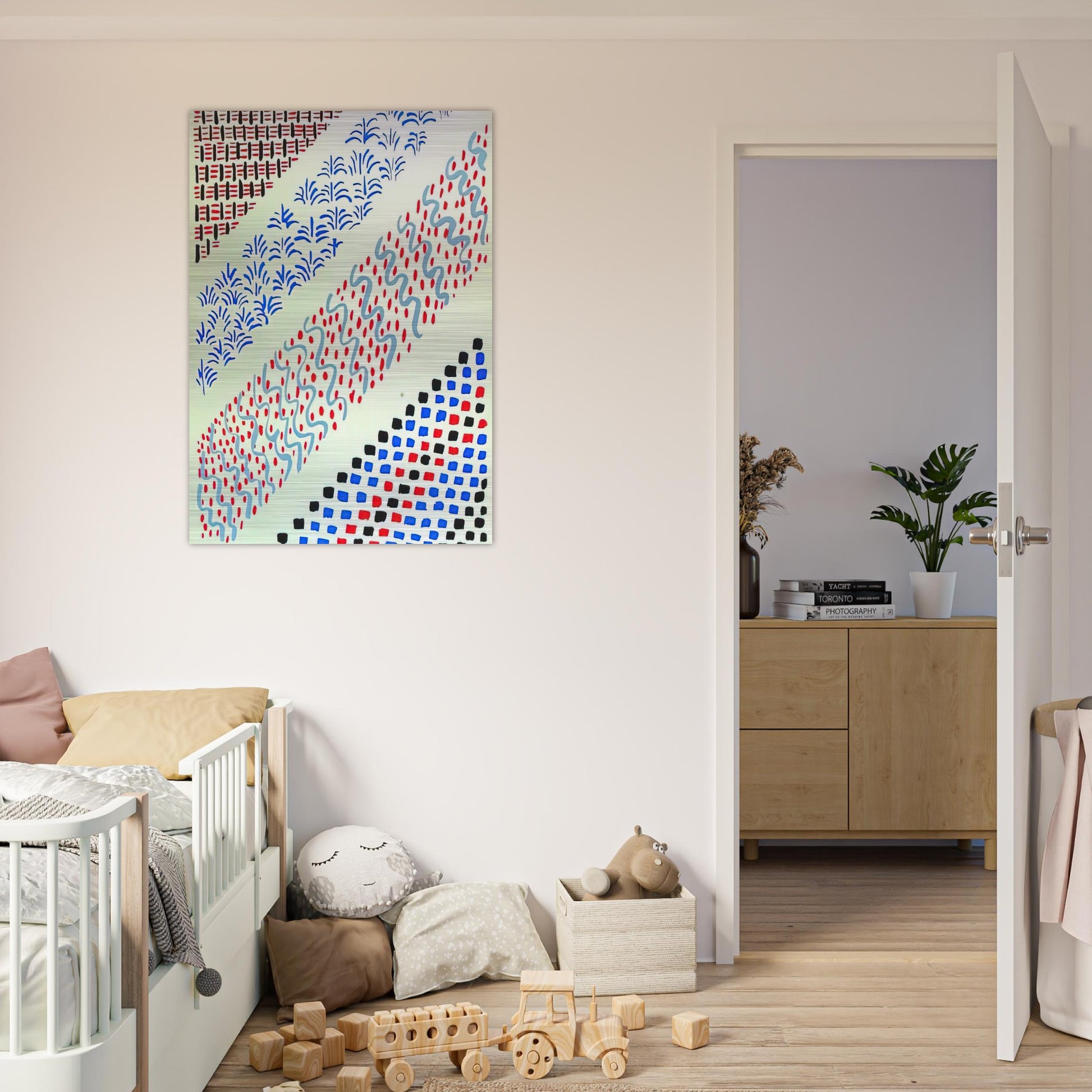 COMPOSITION 27 - Sonia Delaunay Brushed Aluminum Print - 70x100 cm / 28x40 inches | Sonia Delaunay Aluminum Print | Sonia Delaunay Prints