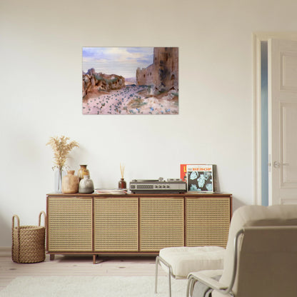 Fortress, Roads and Rocks - John Singer Sargent Brushed Aluminum Print - 70x100 cm / 28x40 inches | John Singer Sargent Aluminum Print | John Singer Sargent Prints