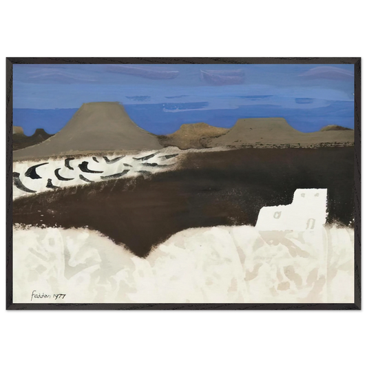 Lanzarote - 1977 - Mary Fedden 70x100 cm / 28x40 inches Framed Art Print – Black Wooden Frame