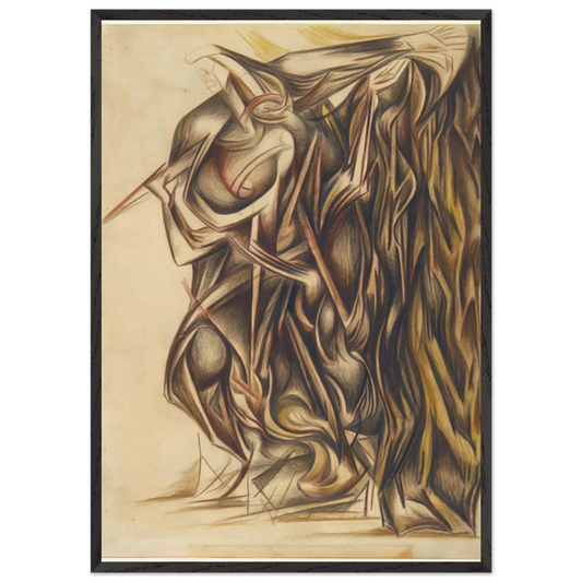 UNTITLED 1941 N2 - Jackson Pollock 70x100 cm / 28x40 inches Framed Art Print – Black Wooden Frame