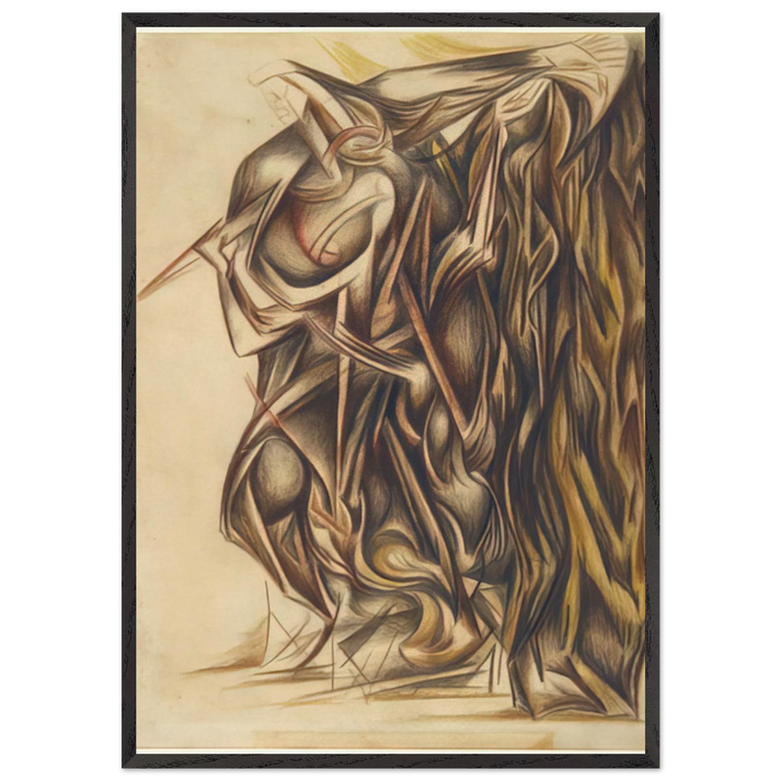 UNTITLED 1941 N2 - Jackson Pollock 70x100 cm / 28x40 inches Framed Art Print – Black Wooden Frame