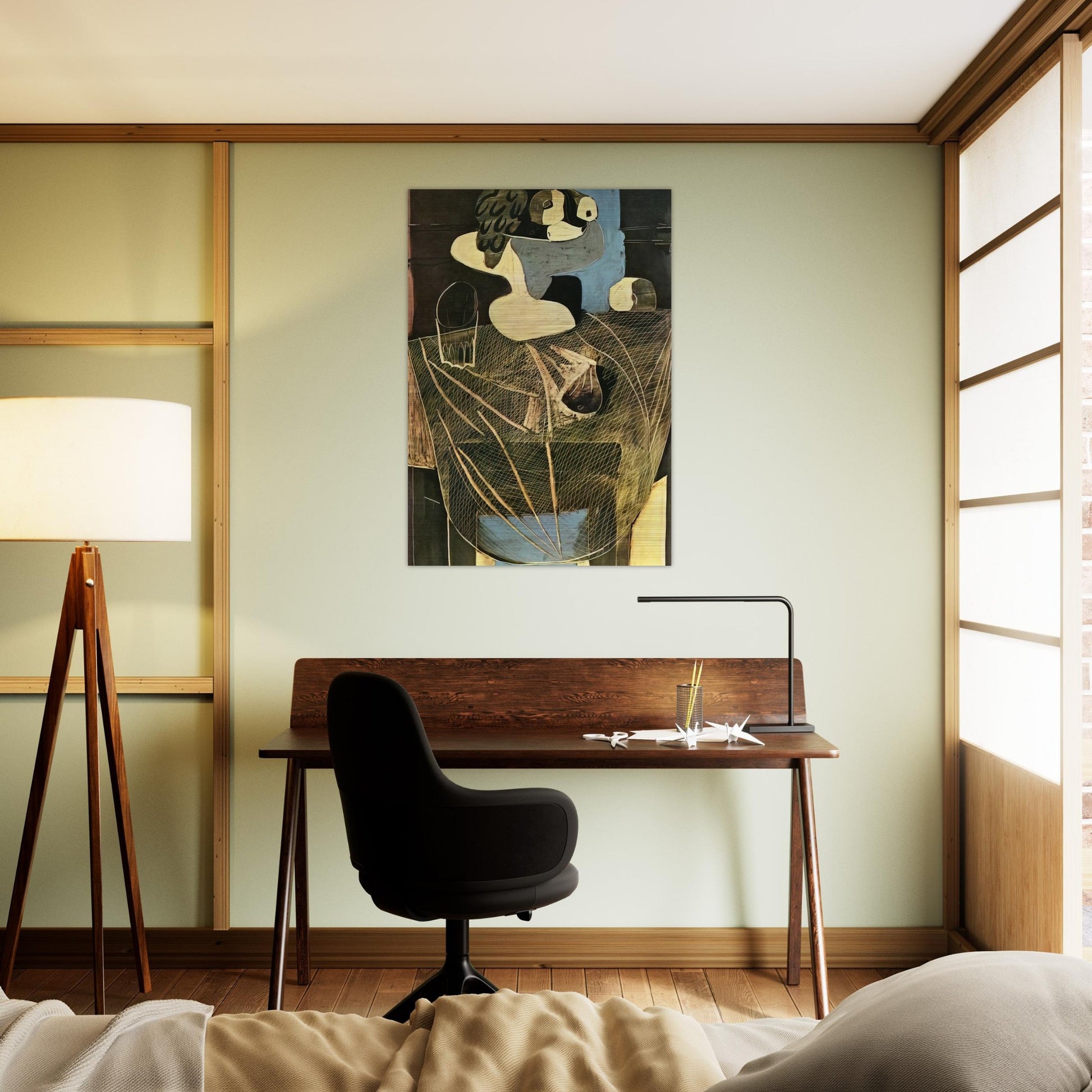 Still life with fishing net - Pablo Picasso Brushed Aluminum Print - 70x100 cm / 28x40 inches | Pablo Picasso Aluminum Print | Pablo Picasso Prints