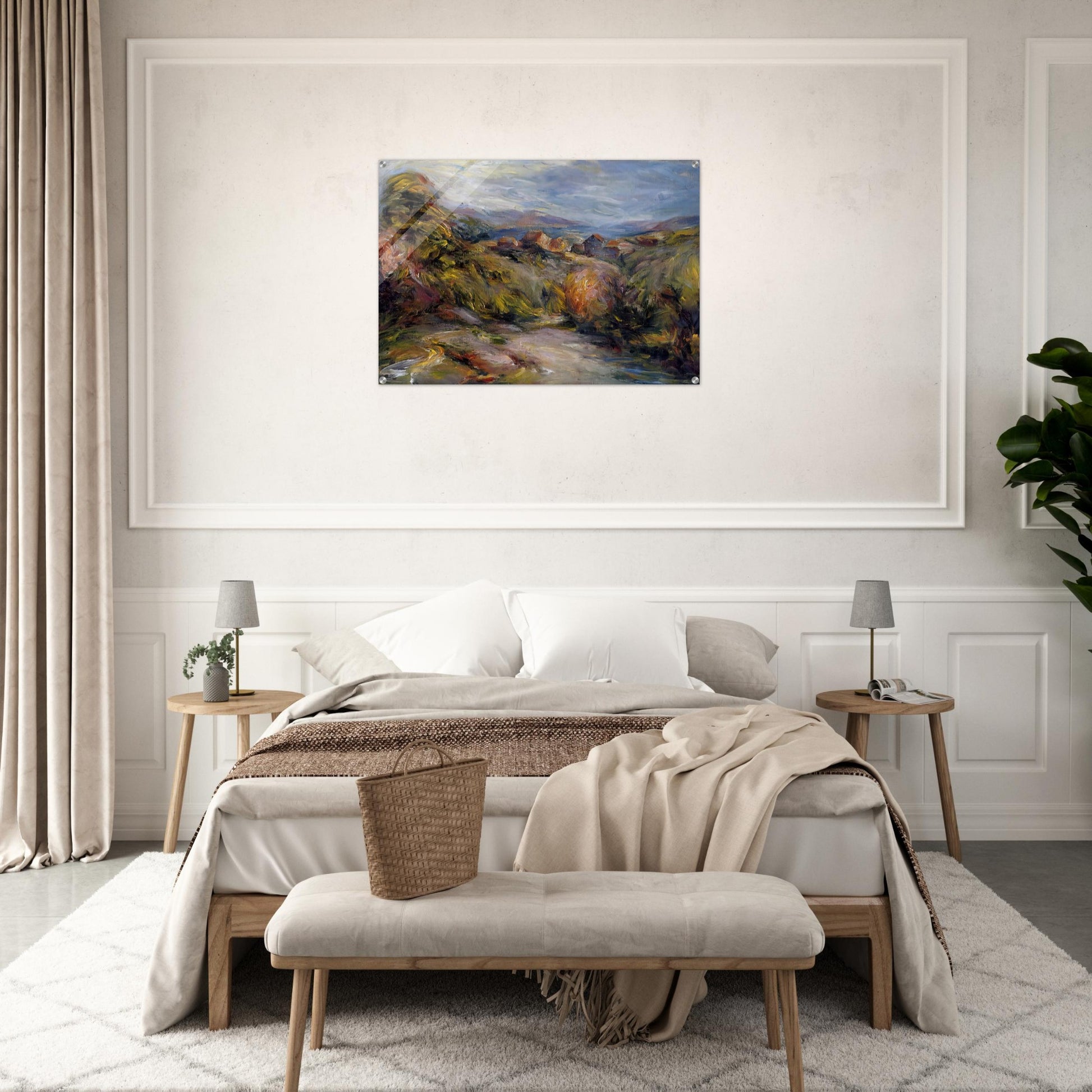 The Hills of Cagnes - Pierre-Auguste Renoir Acrylic Print - 70x100 cm / 28x40″ inches