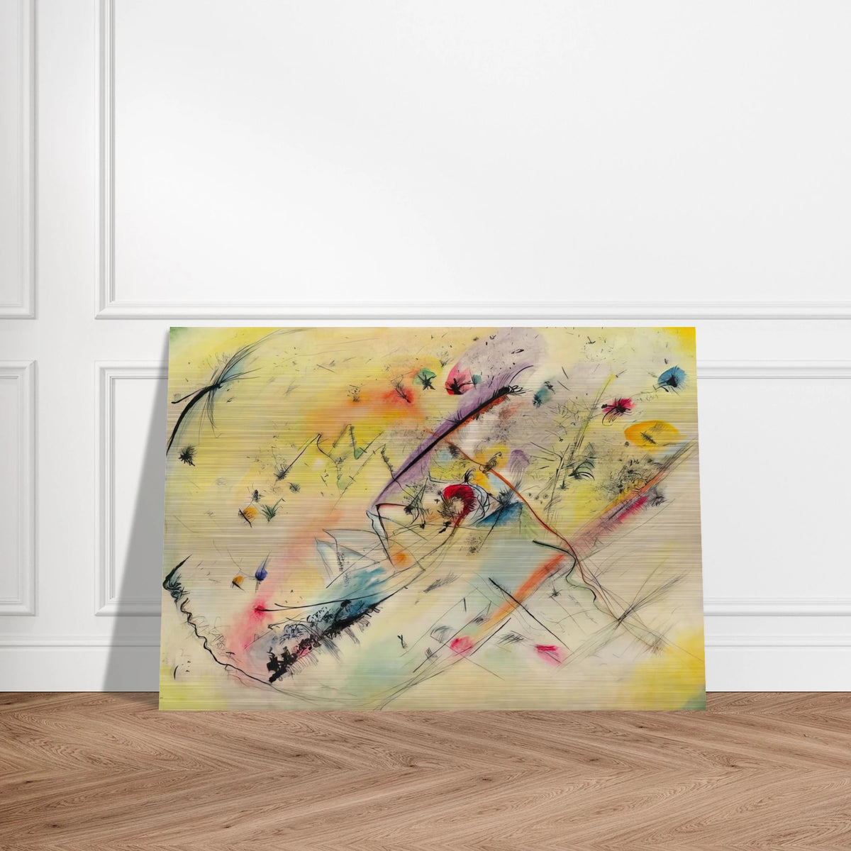 BRIGHT PICTURE 1913 - Wassily Kandinsky Brushed Aluminum Print - 70x100 cm / 28x40 inches | Wassily Kandinsky Aluminum Print | Wassily Kandinsky Prints