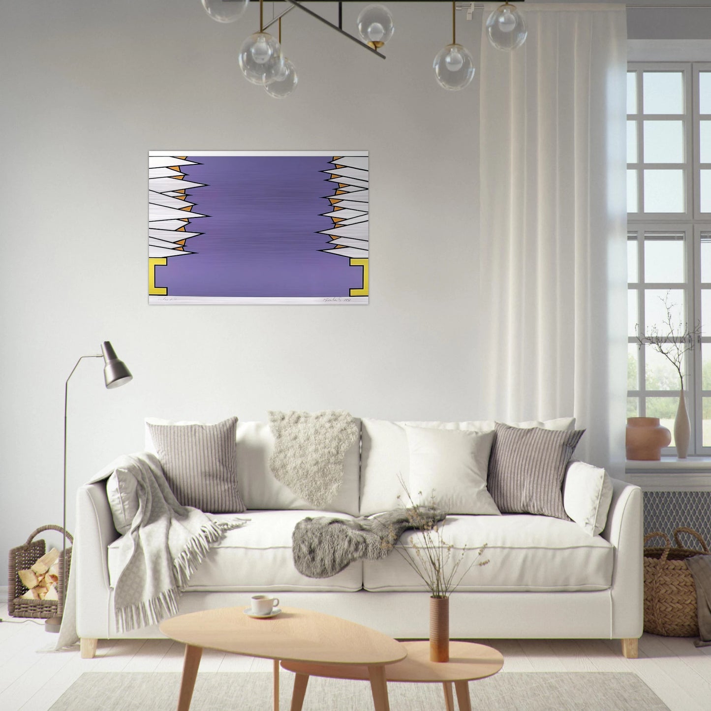 Over the Rainbow - 1978 - Nicholas Krushenick Brushed Aluminum Print - 70x100 cm / 28x40 inches | Nicholas Krushenick Aluminum Print | Nicholas Krushenick Prints