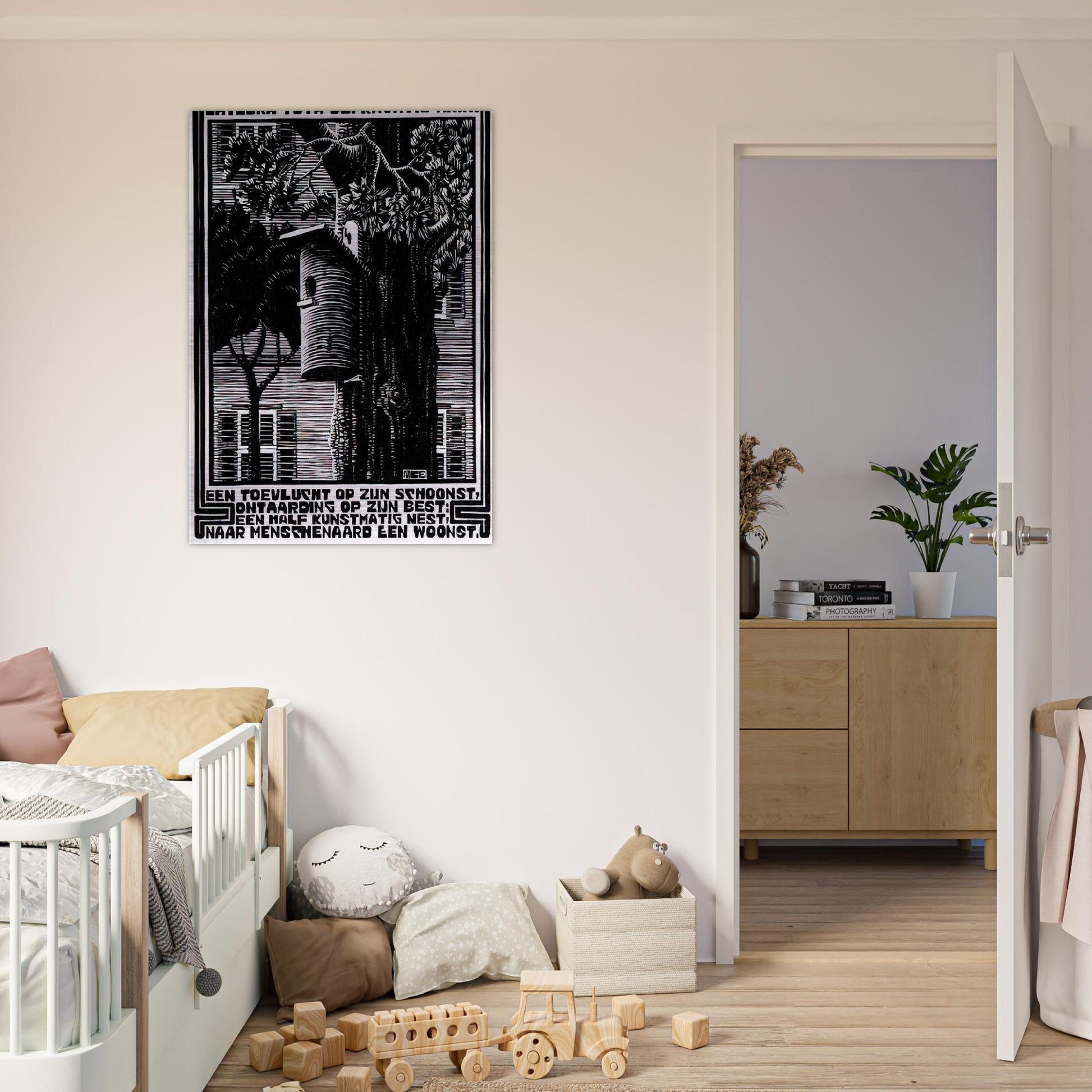 EMBLEMATA RETREAT - MC Escher Brushed Aluminum Print - 70x100 cm / 28x40 inches | MC Escher Aluminum Print | MC Escher Prints