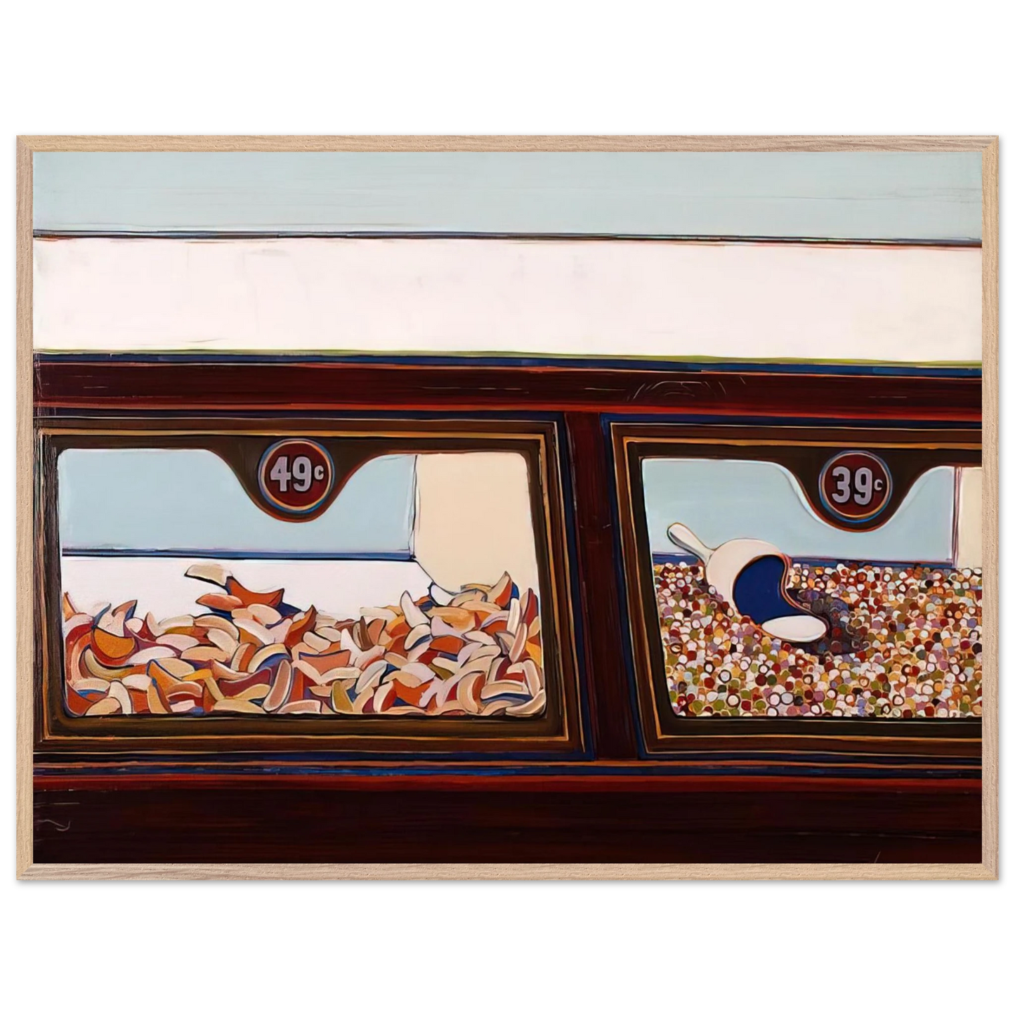 Wayne Thiebaud - Candy Counter - 1963 Wall Art - 30x40 cm / 12x16 inches - Fine Art Poster-canvas - -