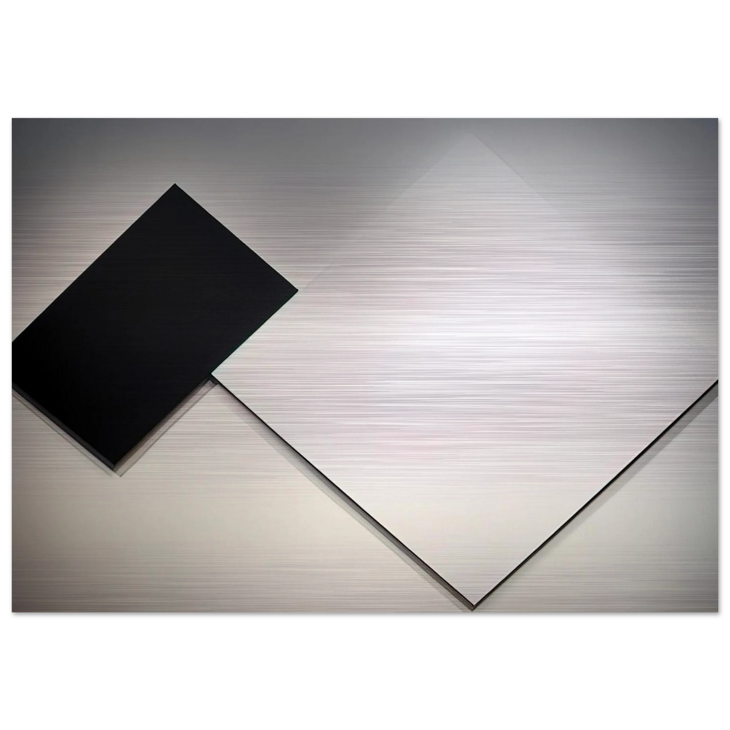 White Black - Ellsworth Kelly Brushed Aluminum Print - 70x100 cm / 28x40 inches | Ellsworth Kelly Aluminum Print | Ellsworth Kelly Prints