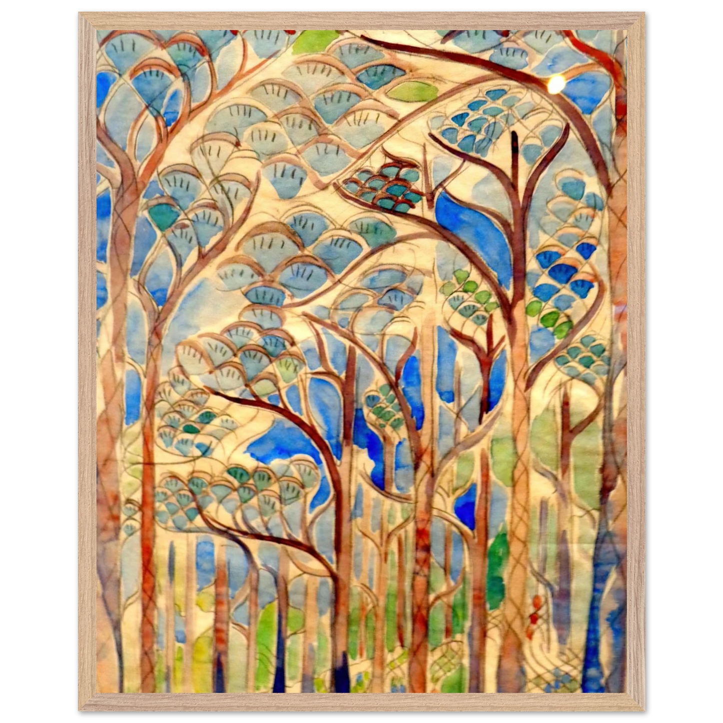 Walter Inglis Anderson - Walter Anderson Wall art - 50x50 cm / 20x20 inches - Premium Wooden Framed Poster With Fine Art Paper-canvas - Wood frame