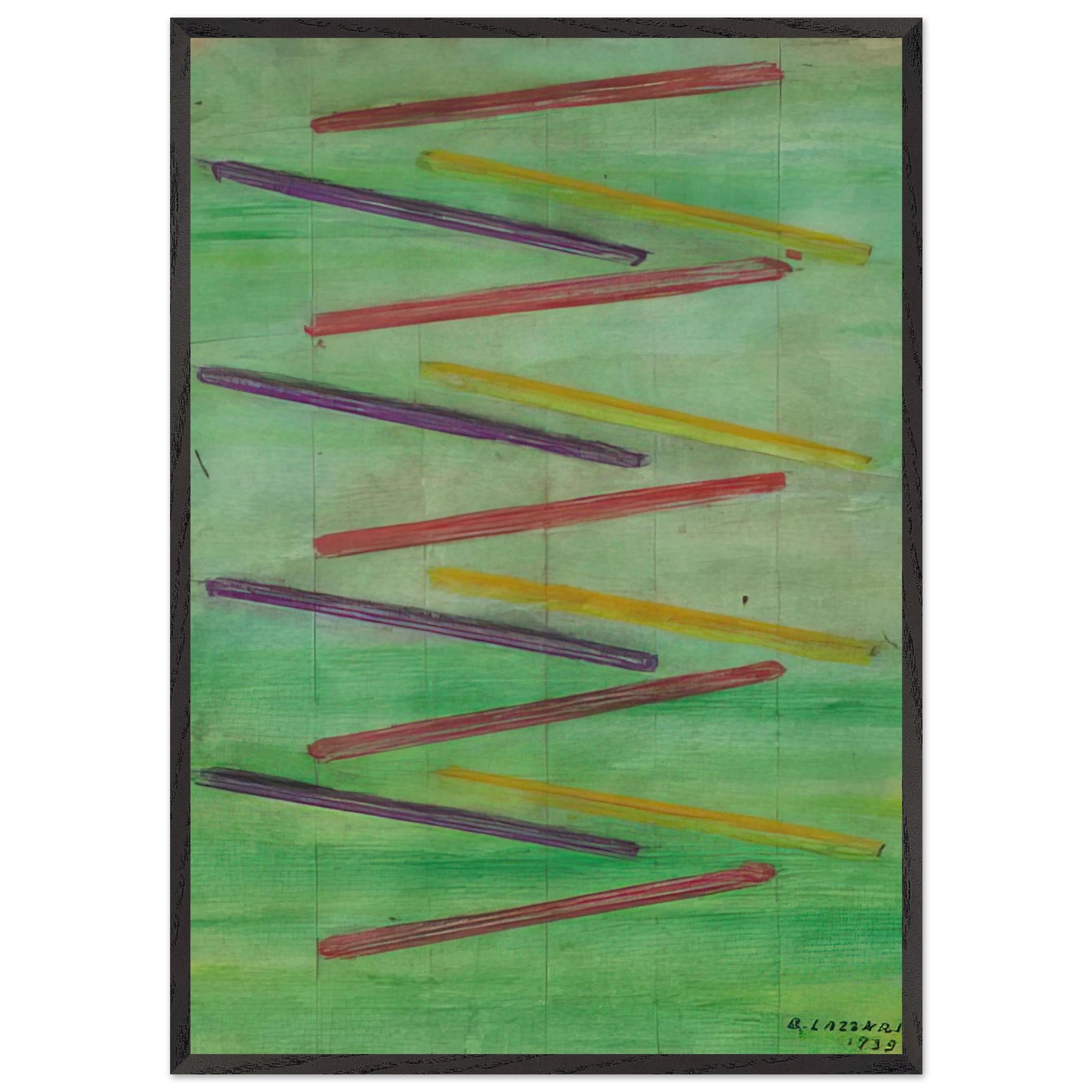Senza titolo - 1939 - Bice Lazzari 70x100 cm / 28x40 inches Framed Art Print – Black Wooden Frame