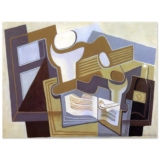 Juan Gris - GUITAR AND FRUIT DISH 1  75x100 cm / 30x40inches Fine Art Poster