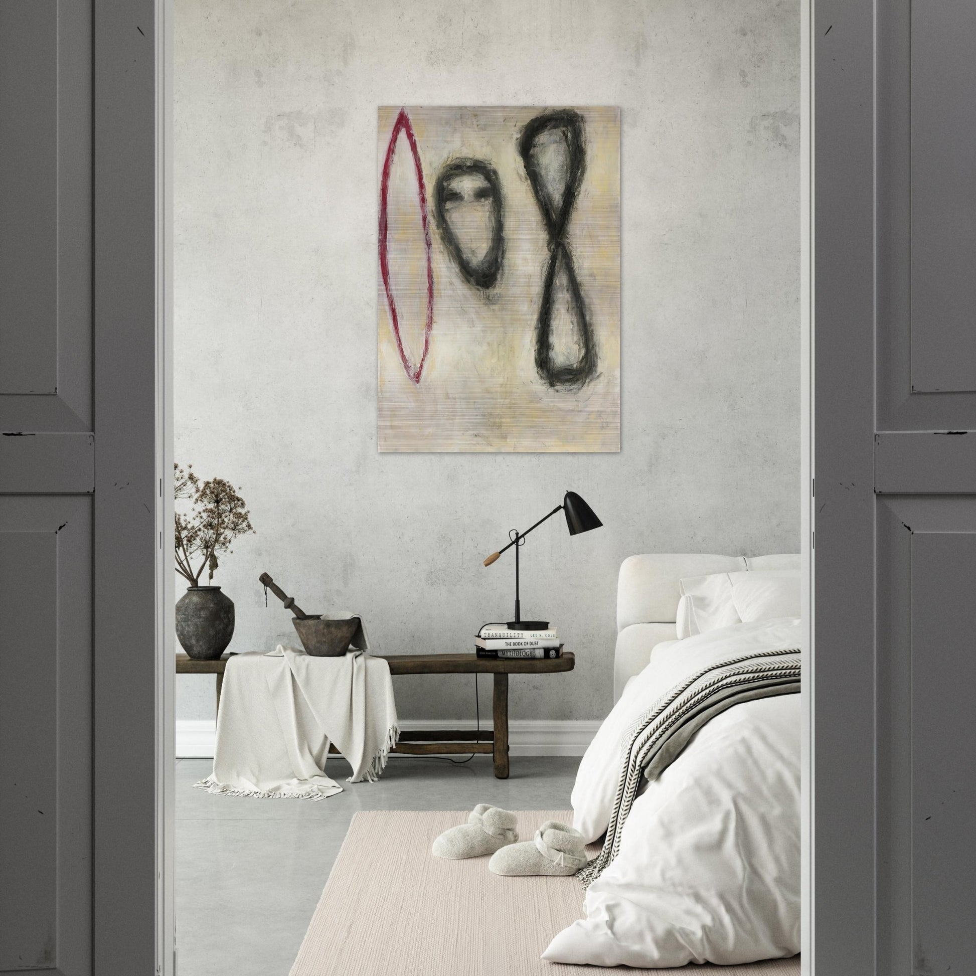TRIPLE FORM 1982 - Susan Rothenberg Brushed Aluminum Print - 70x100 cm / 28x40 inches | Susan Rothenberg Aluminum Print | Susan Rothenberg Prints