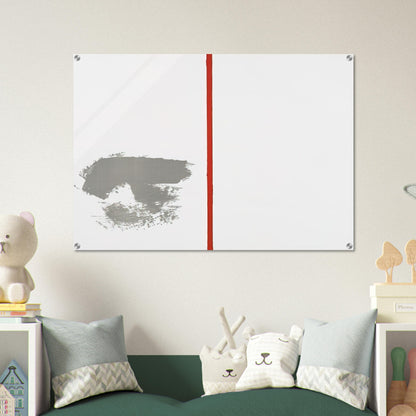 OHNE TITEL MIT ROTEM STRICH 1970 - BLINKY PALERMO Acrylic Print - 70x100 cm / 28x40″ inches