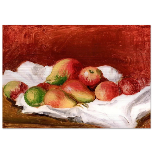 Pears and Apples - Pierre-Auguste Renoir Brushed Aluminum Print - 70x100 cm / 28x40 inches | Pierre-Auguste Renoir Aluminum Print | Pierre-Auguste Renoir Prints
