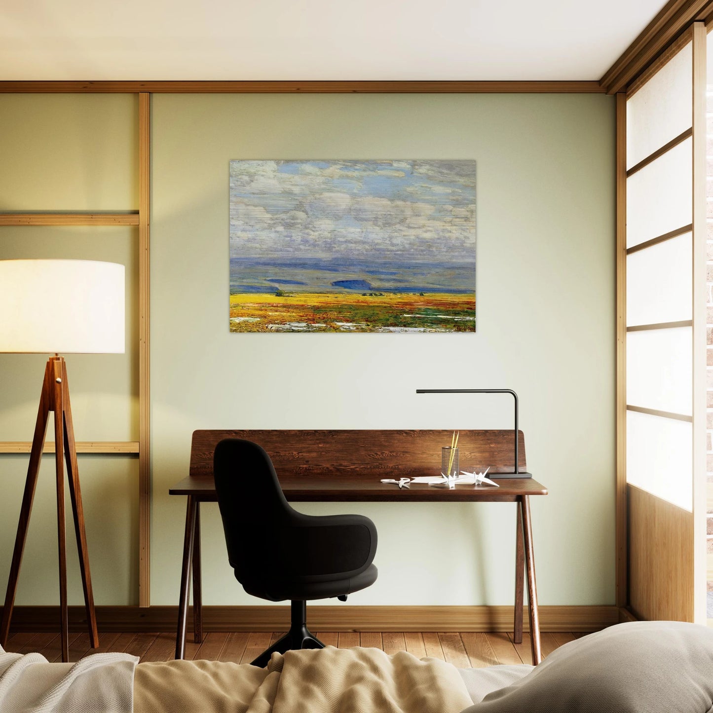 Oregon Landscape - Childe Hassam Brushed Aluminum Print - 70x100 cm / 28x40 inches | Childe Hassam Aluminum Print | Childe Hassam Prints