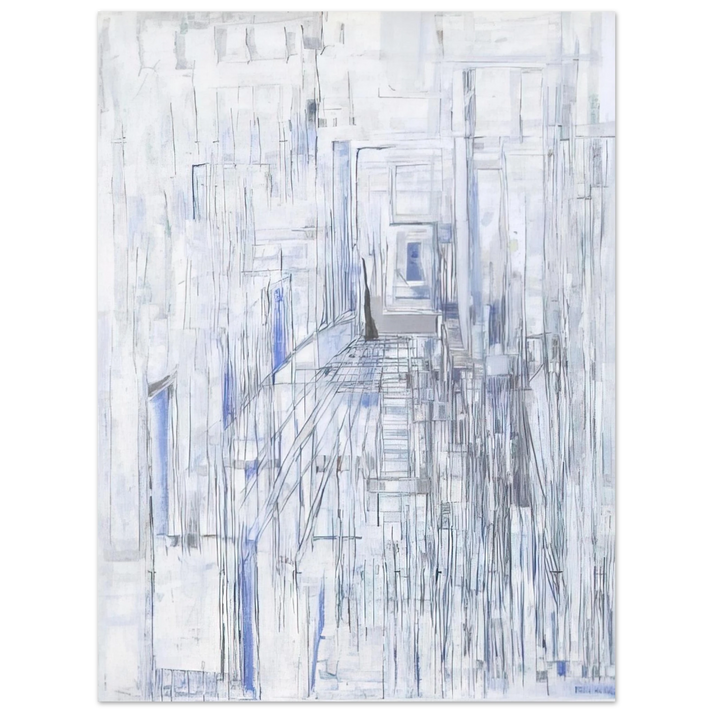 Maria Helena Vieira da Silva - Passage of the Mirrors - 1981  75x100 cm / 30x40inches Fine Art Poster