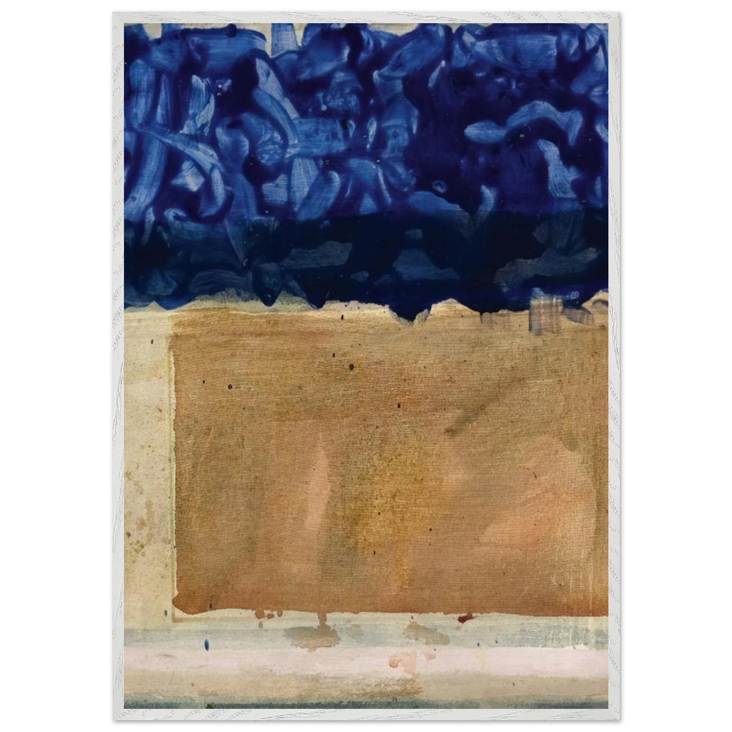 Helen Frankenthaler - Shoreline - 1952 Wall art - A3 (29.7 x 42  cm) - Premium Wooden Framed Poster With Fine Art Paper-canvas - Black frame