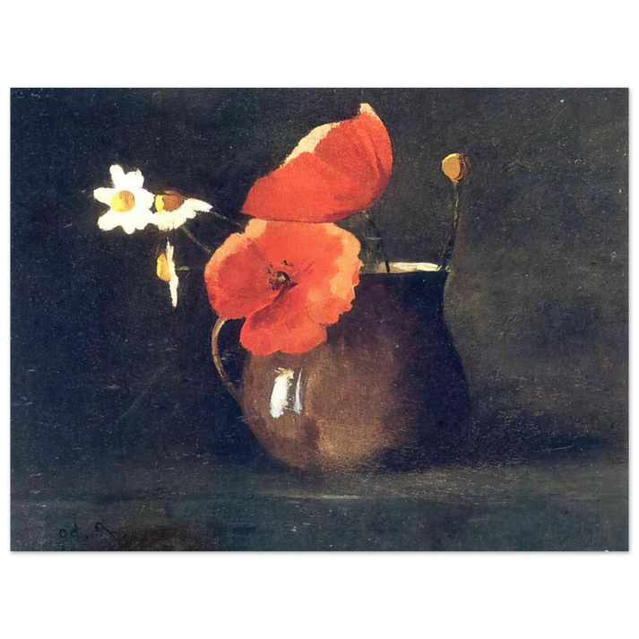 Odilon Redon - FLOWERS IN GREEN VASE  75x100 cm / 30x40inches Fine Art Poster
