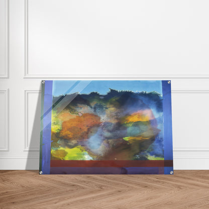 Ocean Unconscious - 1985 - Ronnie Landfield Acrylic Print - 70x100 cm / 28x40″ inches