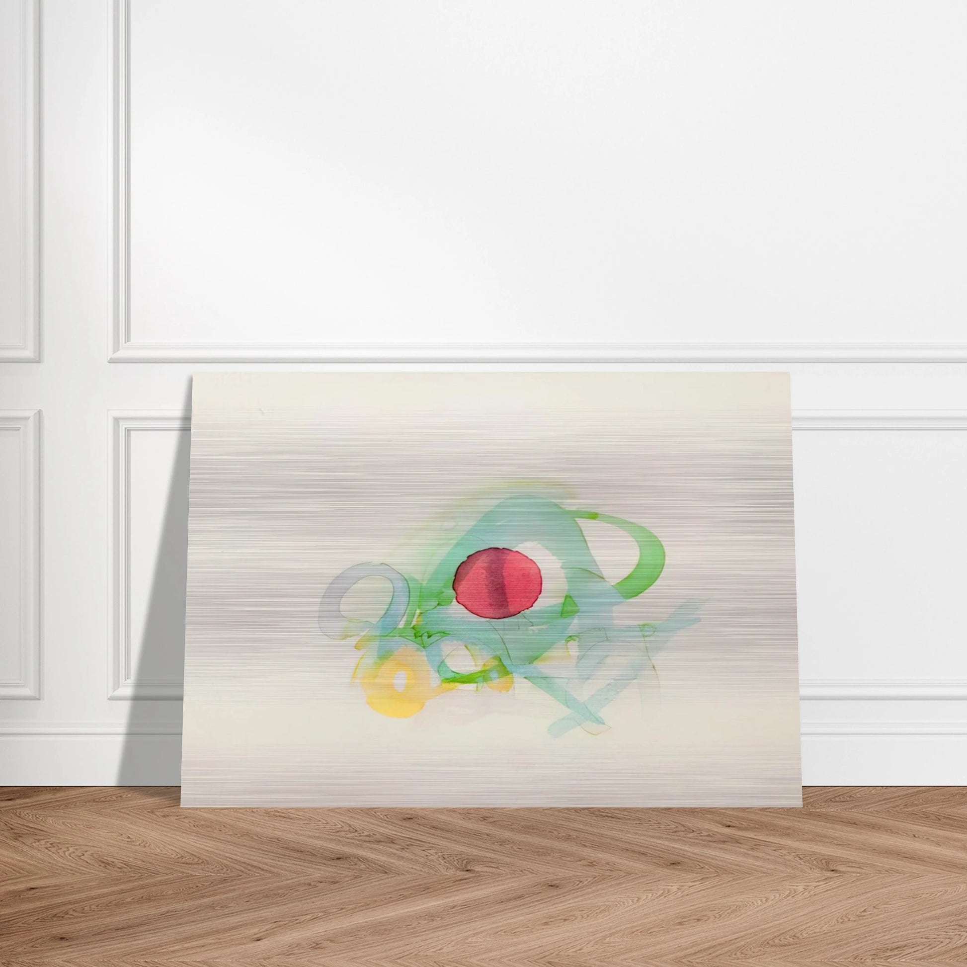 UNTITLED RED GREEN YELLOW AND BLUE - Luis Feito Brushed Aluminum Print - 70x100 cm / 28x40 inches | Luis Feito Aluminum Print | Luis Feito Prints
