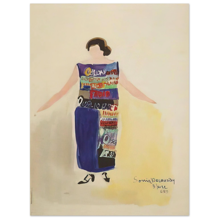 Sonia Delaunay - ROBE POEME OUBLIONS LES OISEAUX 1922  75x100 cm / 30x40inches Fine Art Poster