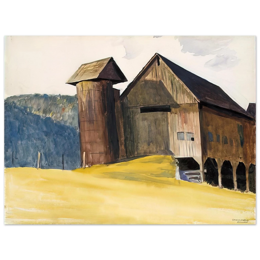 Edward Hopper - Barn and Silo, Vermont Fine Art Poster