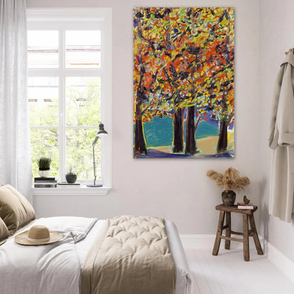 Autumn View, West Hurley, NY - 1984 - Ronnie Landfield Art Prints - 100x150 cm / 40x60″ inches | Ronnie Landfield Poster | Ronnie Landfield Prints