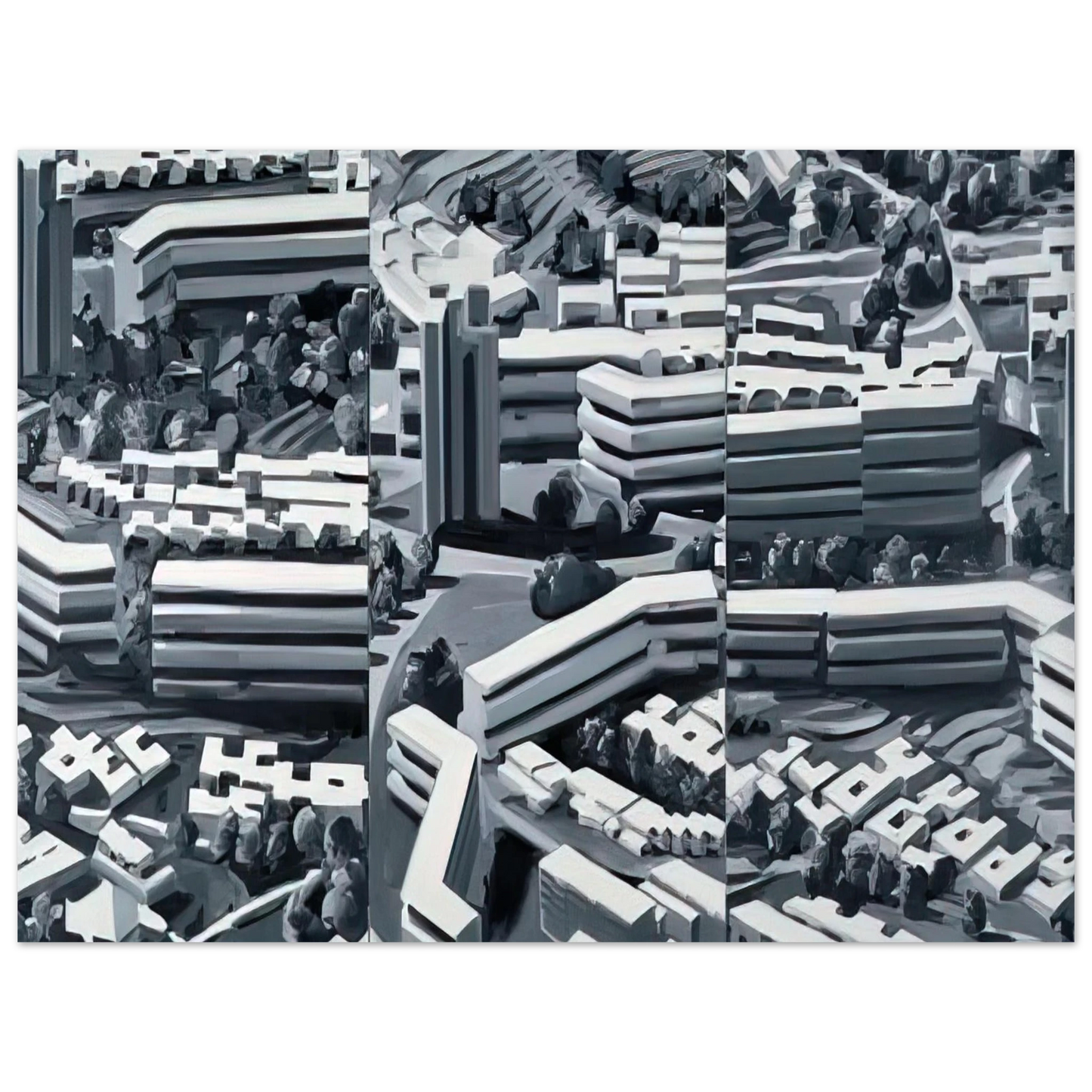 Gerhard Richter - TOWNSCAPE TR 1969  75x100 cm / 30x40inches Fine Art Poster
