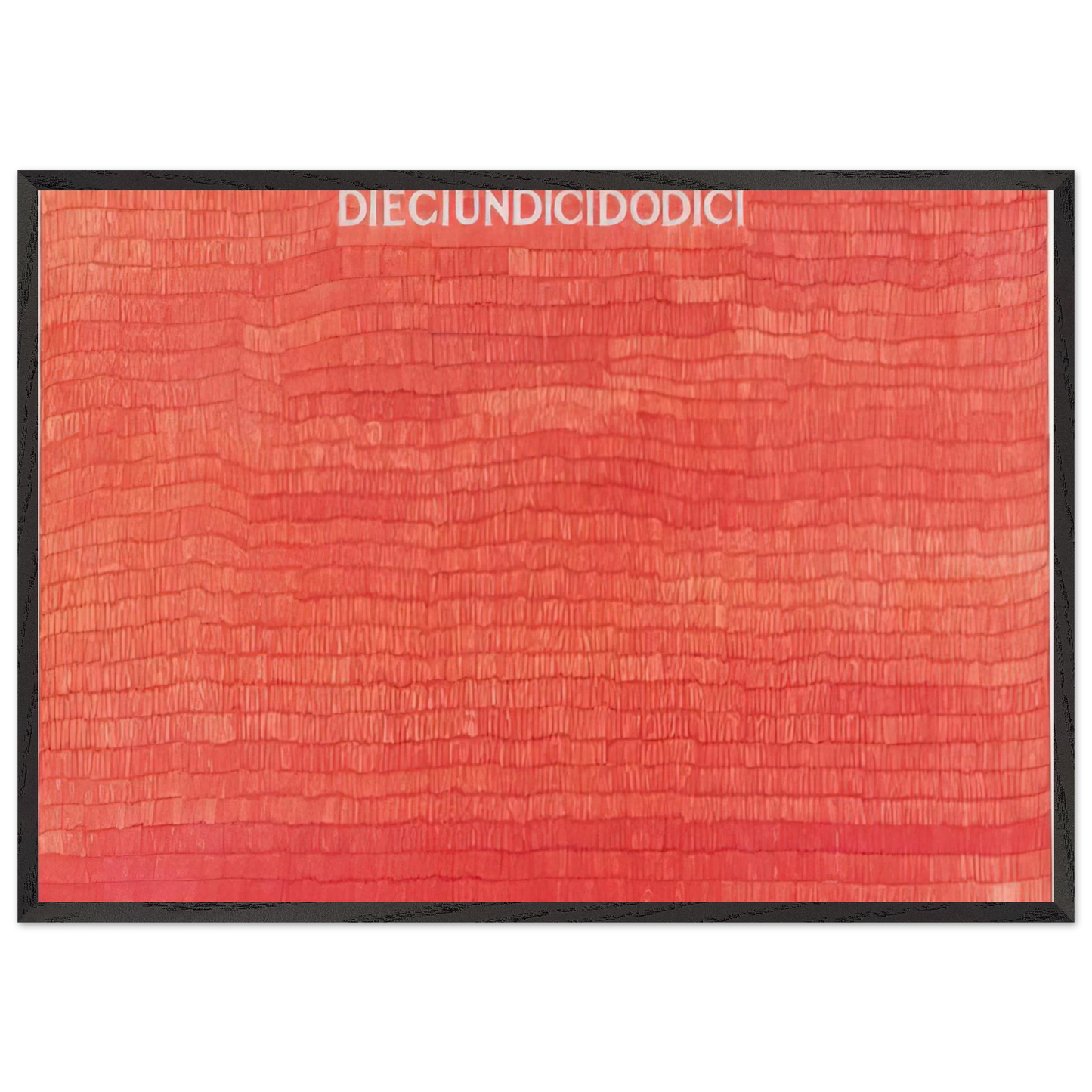 DIECIUNDICIDODICI 1980 - Alighiero Boetti 70x100 cm / 28x40 inches Framed Art Print – Black Wooden Frame