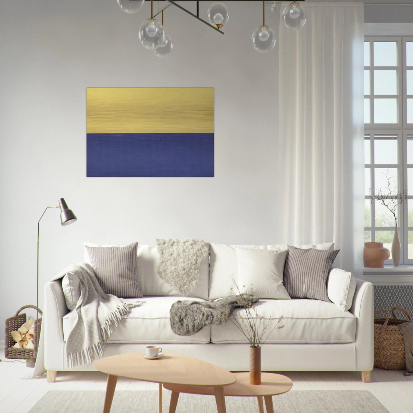 Yellow and Blue - Ellsworth Kelly Brushed Aluminum Print - 70x100 cm / 28x40 inches | Ellsworth Kelly Aluminum Print | Ellsworth Kelly Prints