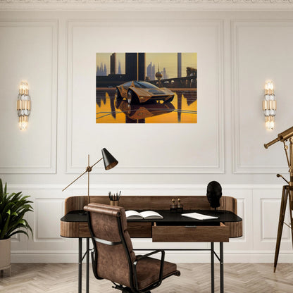 Syd Mead - Syd Mead Brushed Aluminum Print - 70x100 cm / 28x40 inches | Syd Mead Aluminum Print | Syd Mead Prints