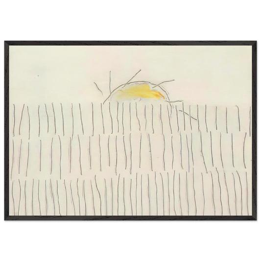 Untitled - 1966 N5 - Forrest Bess 70x100 cm / 28x40 inches Framed Art Print – Black Wooden Frame