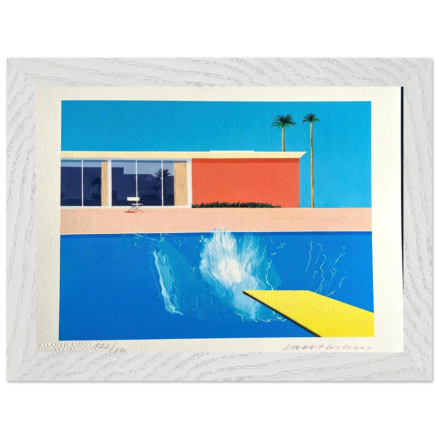 David Hockney - David Hockney Wall art - 27x35 cm / 11x14 inches - Premium Wooden Framed Poster With Fine Art Paper-canvas - Wood frame