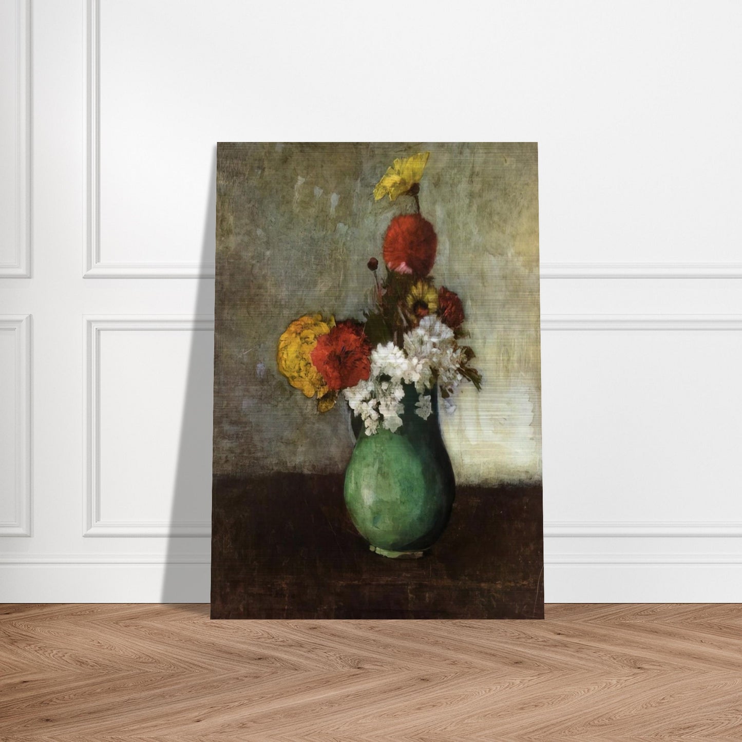 VASE OF FLOWERS 1900 - Odilon Redon Brushed Aluminum Print - 70x100 cm / 28x40 inches | Odilon Redon Aluminum Print | Odilon Redon Prints
