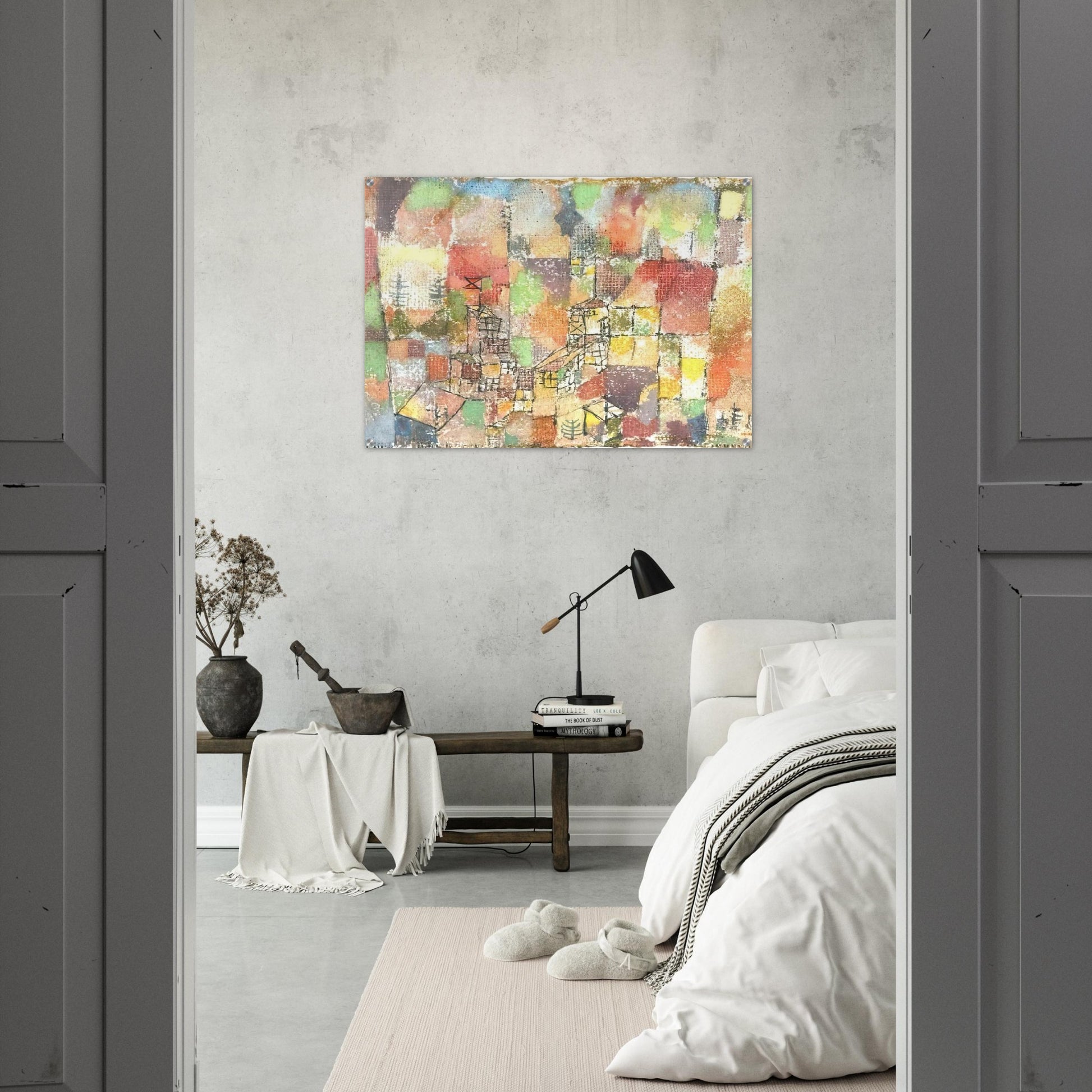 TWO COUNTRY HOUSES 1918 - Paul Klee Acrylic Print - 70x100 cm / 28x40″ inches