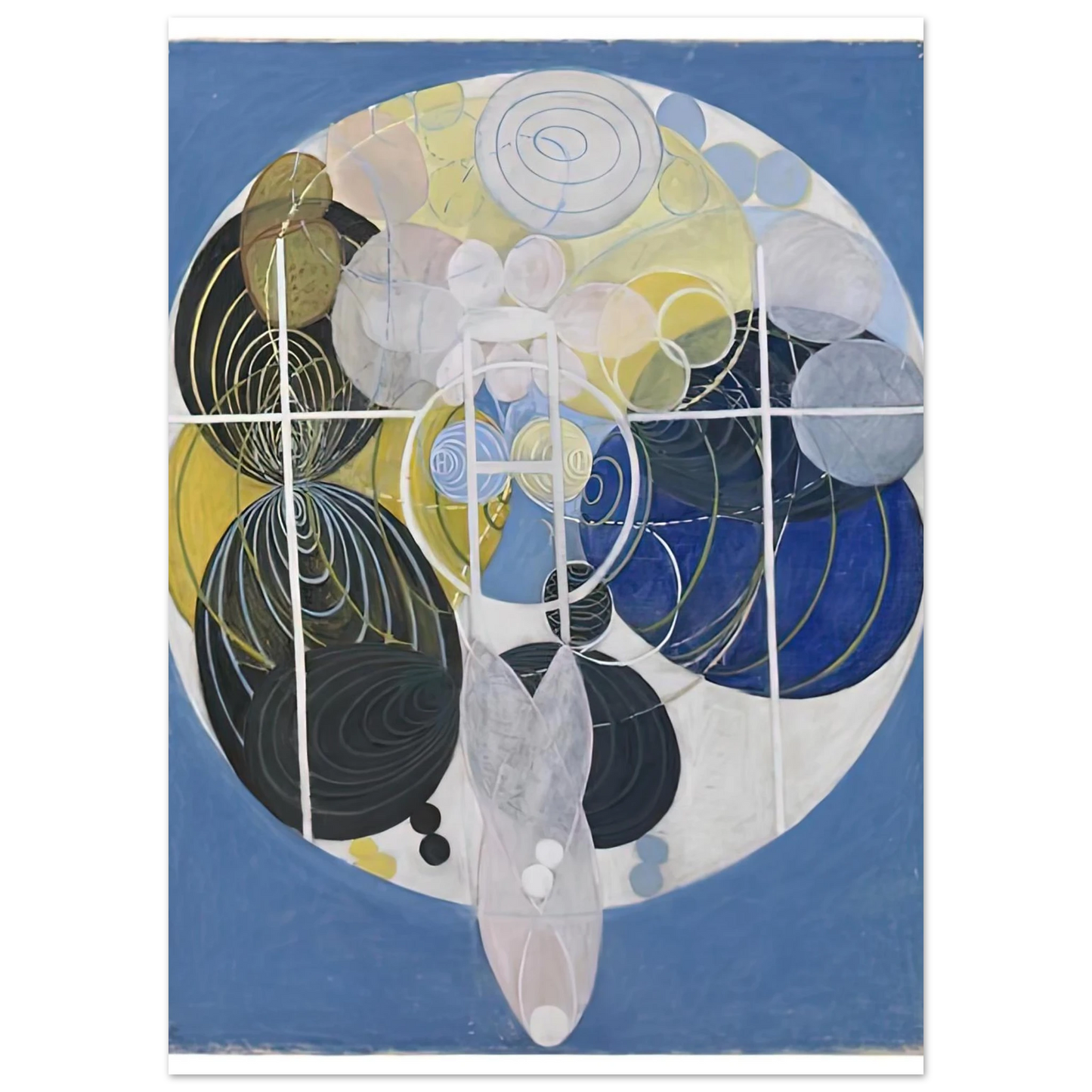 Hilma af Klint - THE LARGE FIGURE PAINTINGS NR 5 1907 Wall art - 20x25 cm / 8x10 inches - Fine Art Poster-canvas - -
