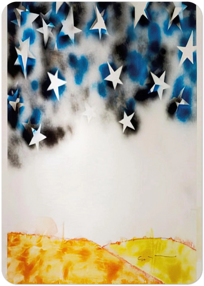 Le Stelle - Pop Art By Mario Schifano Pack of 10 Post Cards | Mario Schifano Post Cards | A6 (10.5 x 14.8 cm) - 4.1 x 5.8 inches
