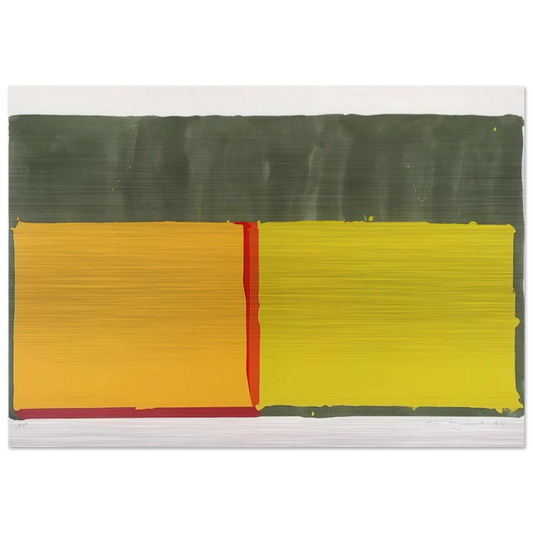 Yellows - 1969 - John Hoyland Brushed Aluminum Print - 70x100 cm / 28x40 inches | John Hoyland Aluminum Print | John Hoyland Prints