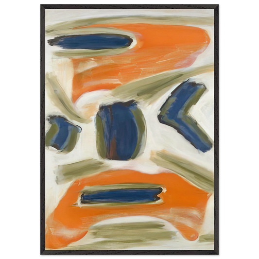 Untitled - Abstract Expressionism N3 - Betty Parsons 70x100 cm / 28x40 inches Framed Art Print – Black Wooden Frame