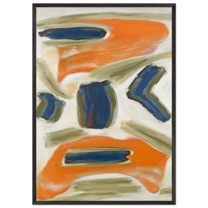 Untitled - Abstract Expressionism N3 - Betty Parsons 70x100 cm / 28x40 inches Framed Art Print – Black Wooden Frame