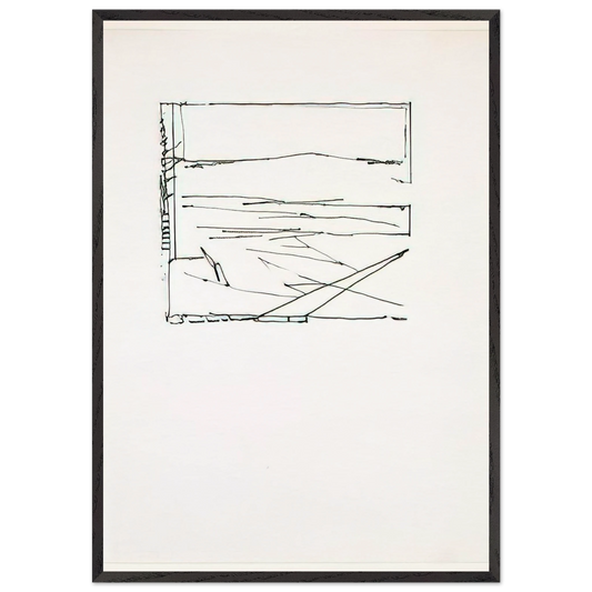 Greece Summer - 1974 - Brice Marden 70x100 cm / 28x40 inches Framed Art Print – Black Wooden Frame