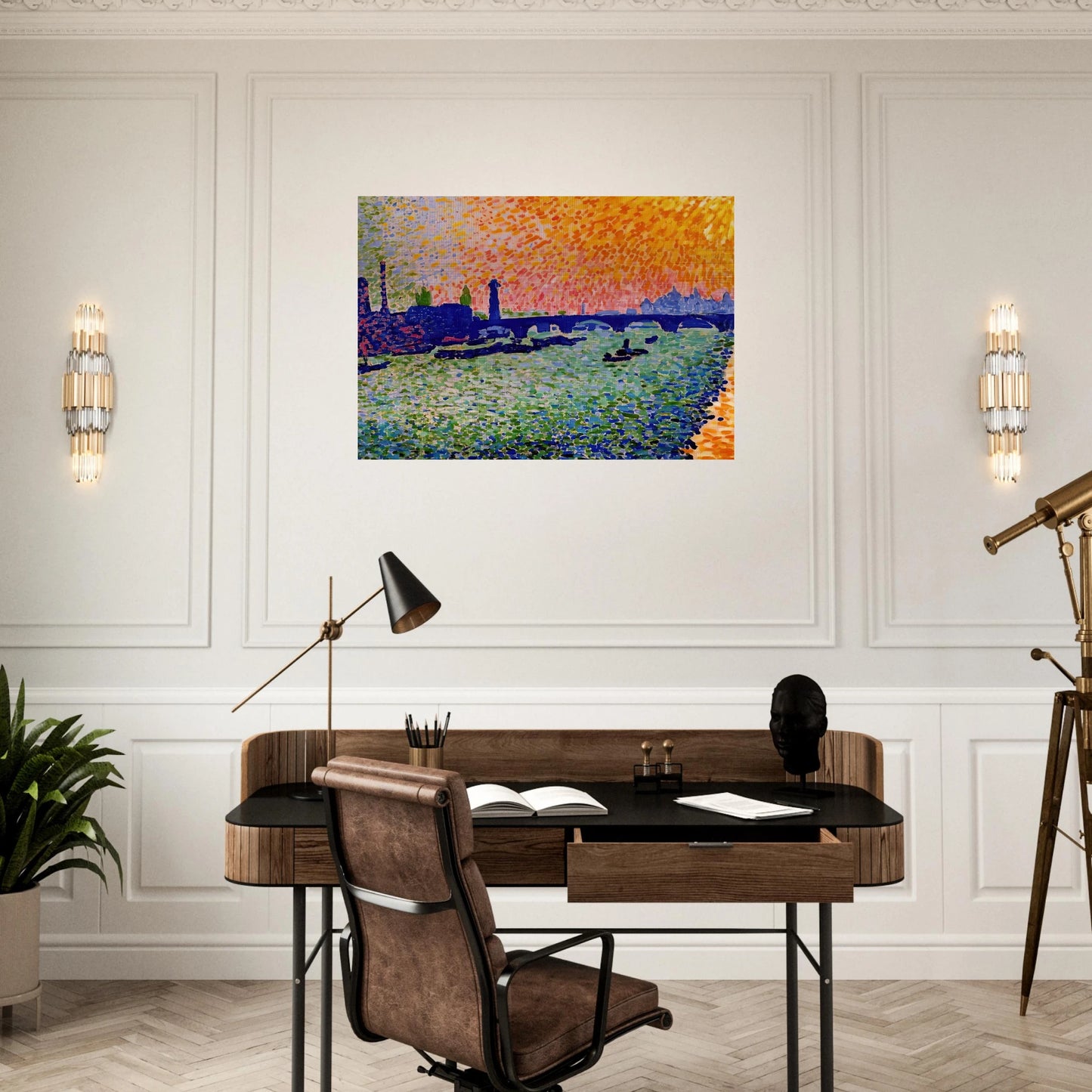 THE BRIDGE VIEW ON THE RIVER 1905 - Andre Derain Brushed Aluminum Print - 70x100 cm / 28x40 inches | Andre Derain Aluminum Print | Andre Derain Prints